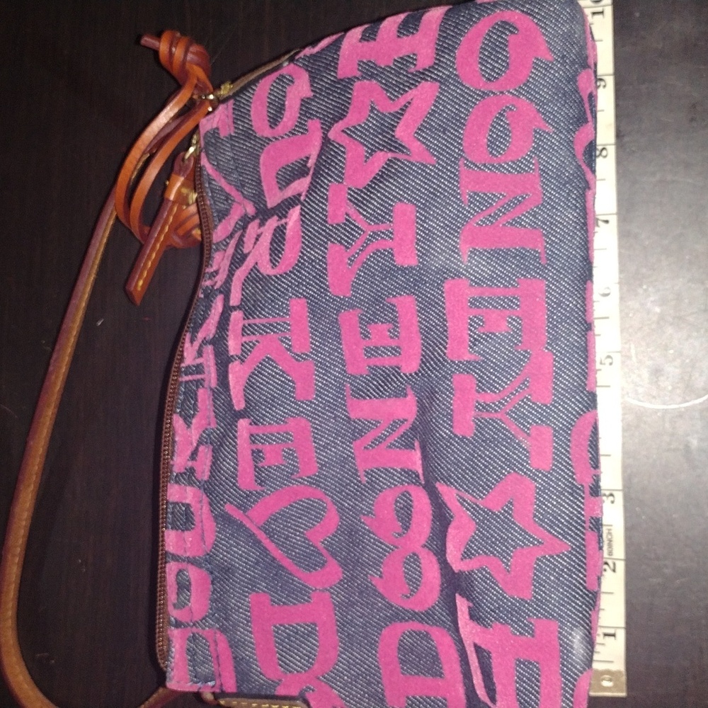 Pink and blue Dooney & Bourke mini purse